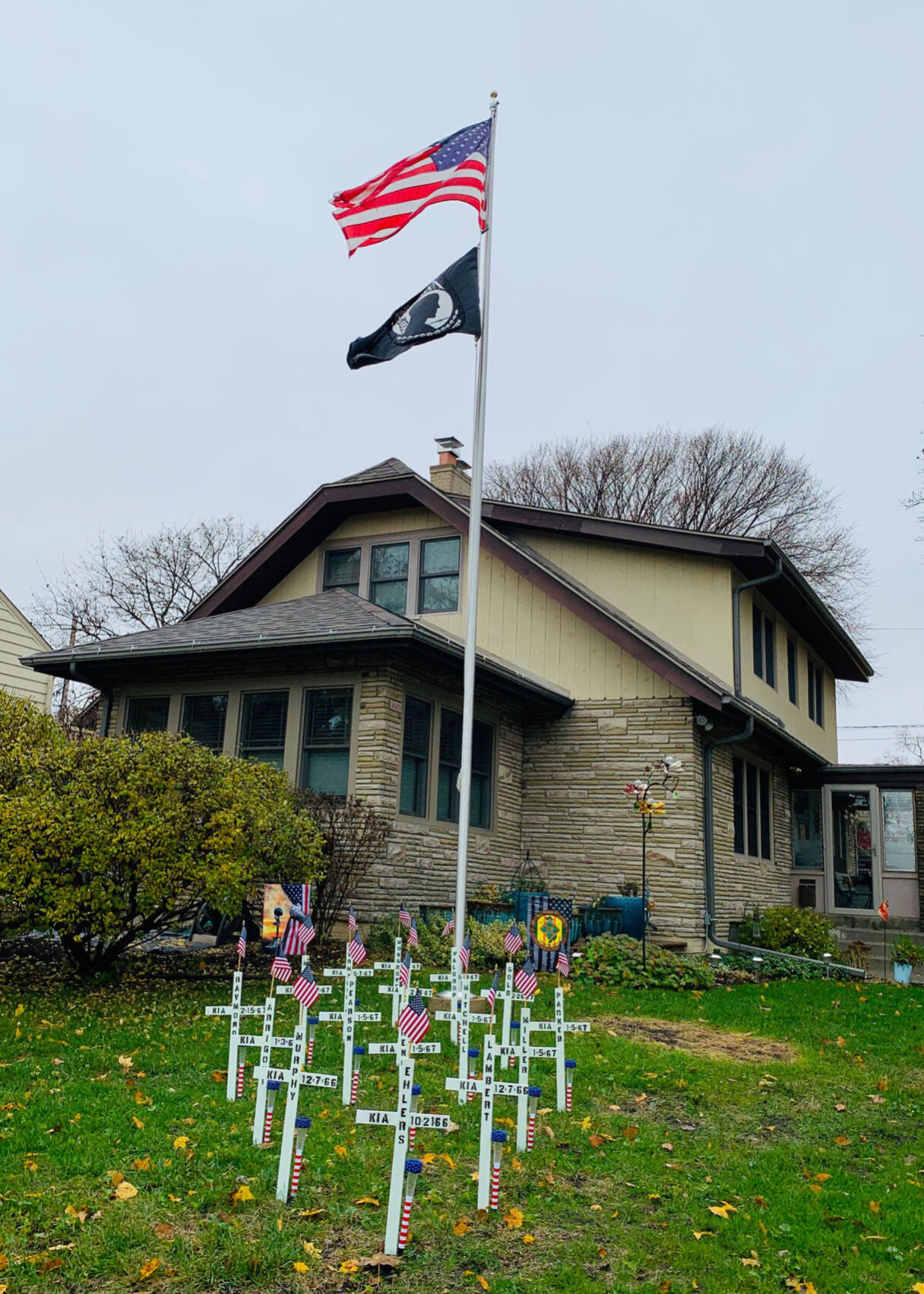 Vets Day lawn display 1